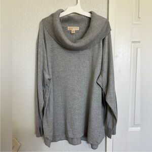 Michael Kors Heather Gray Cowl Neck Sweater